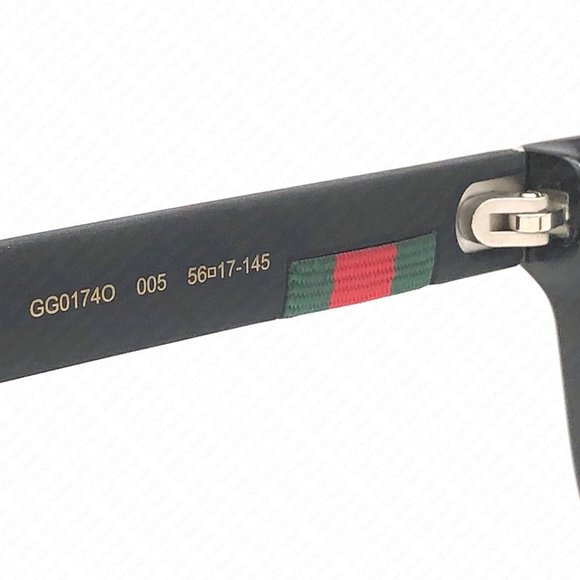 GUCCI Men's GG0174O 005 56mm Black Eyeglasses - Picture 12 of 12